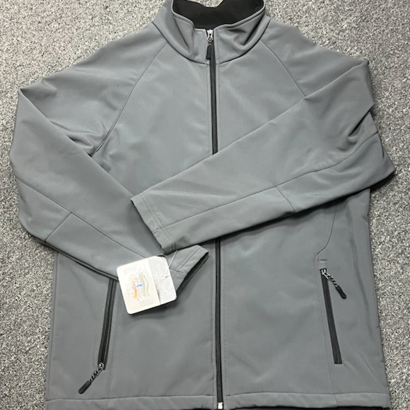 UltraClub Men's Soft Shell Jacket - Charcoal LARGE - Picture 1 of 1